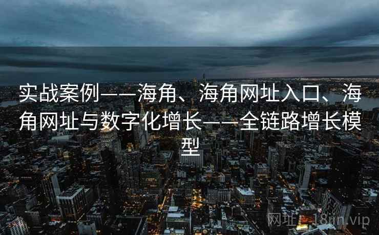 实战案例——海角、海角网址入口、海角网址与数字化增长——全链路增长模型
