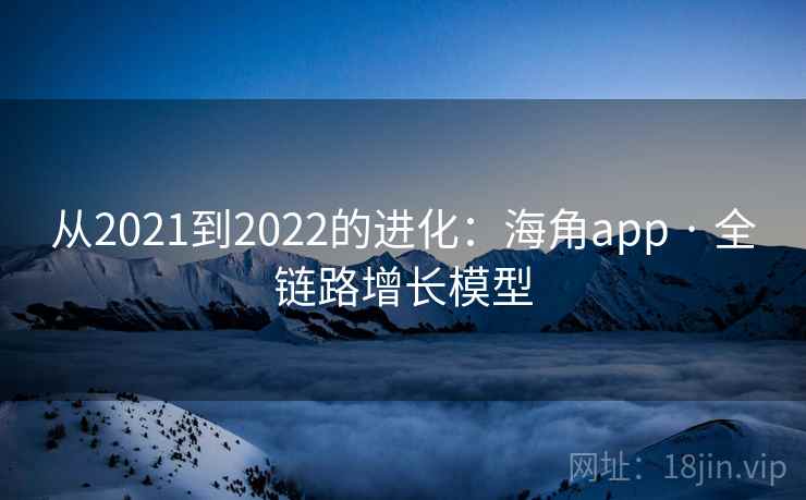 从2021到2022的进化:海角app · 全链路增长模型