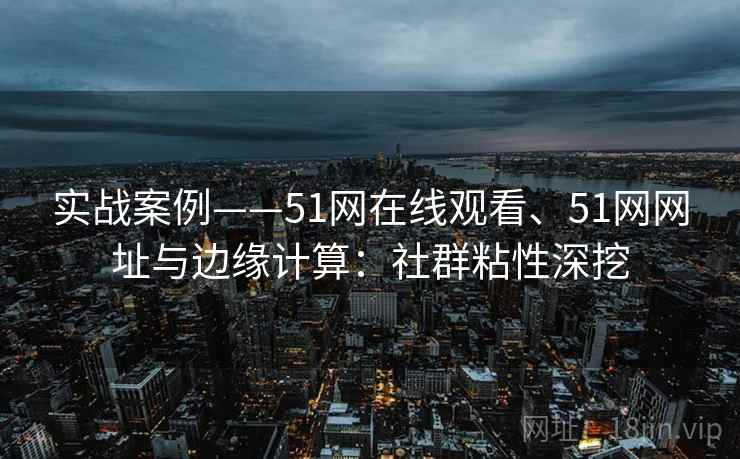 实战案例——51网在线观看、51网网址与边缘计算:社群粘性深挖