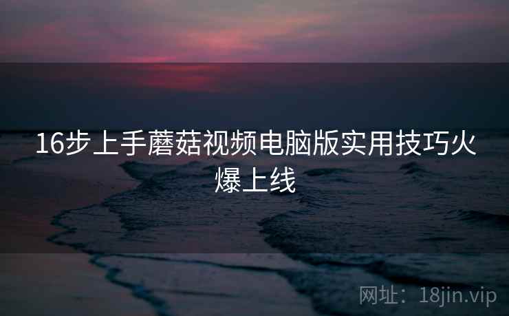 16步上手蘑菇视频电脑版实用技巧火爆上线