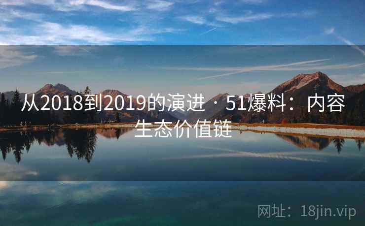 从2018到2019的演进 · 51爆料:内容生态价值链