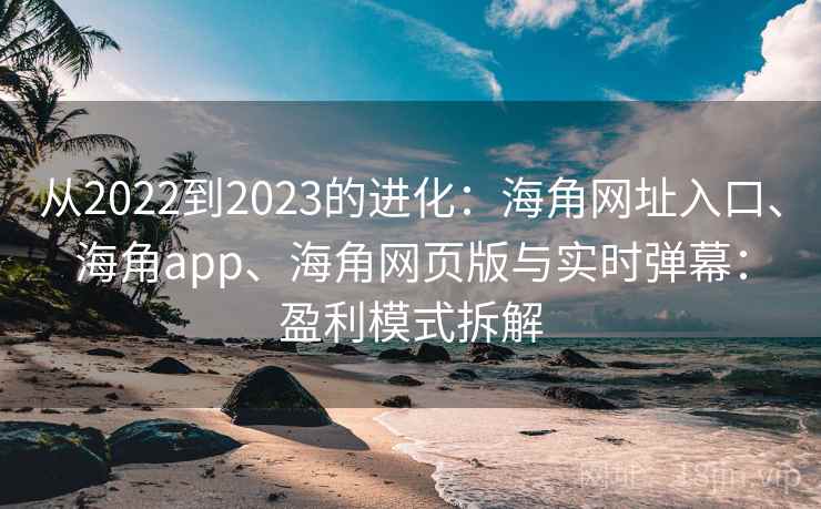 从2022到2023的进化:海角网址入口、海角app、海角网页版与实时弹幕:盈利模式拆解